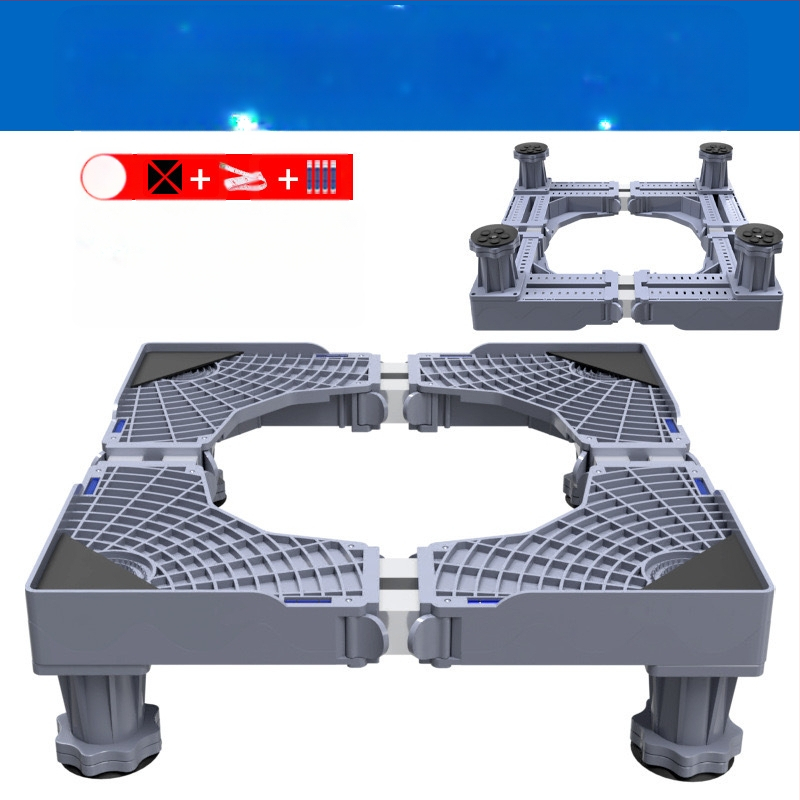 Skalbimo mašinos pagrindas; neslidus, reguliuojamas, judantis; be montavimo; medžiaga plastikas, 3 sluoksniai