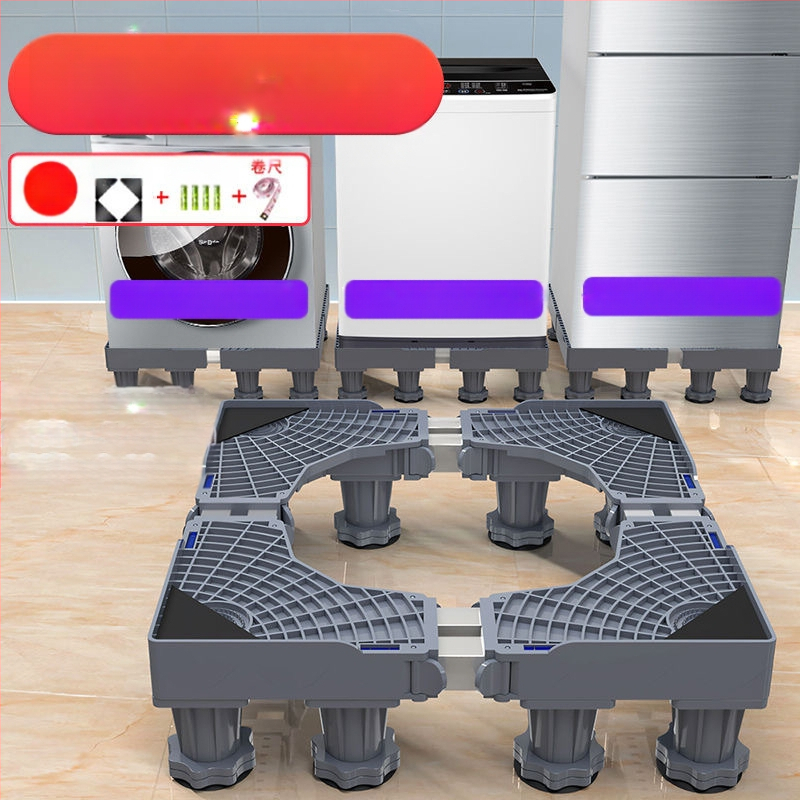 Skalbimo mašinos pagrindas; neslidus, reguliuojamas, judantis; be montavimo; medžiaga plastikas, 3 sluoksniai