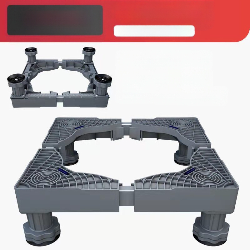 Skalbimo mašinos pagrindas; neslidus, reguliuojamas, judantis; be montavimo; medžiaga plastikas, 3 sluoksniai