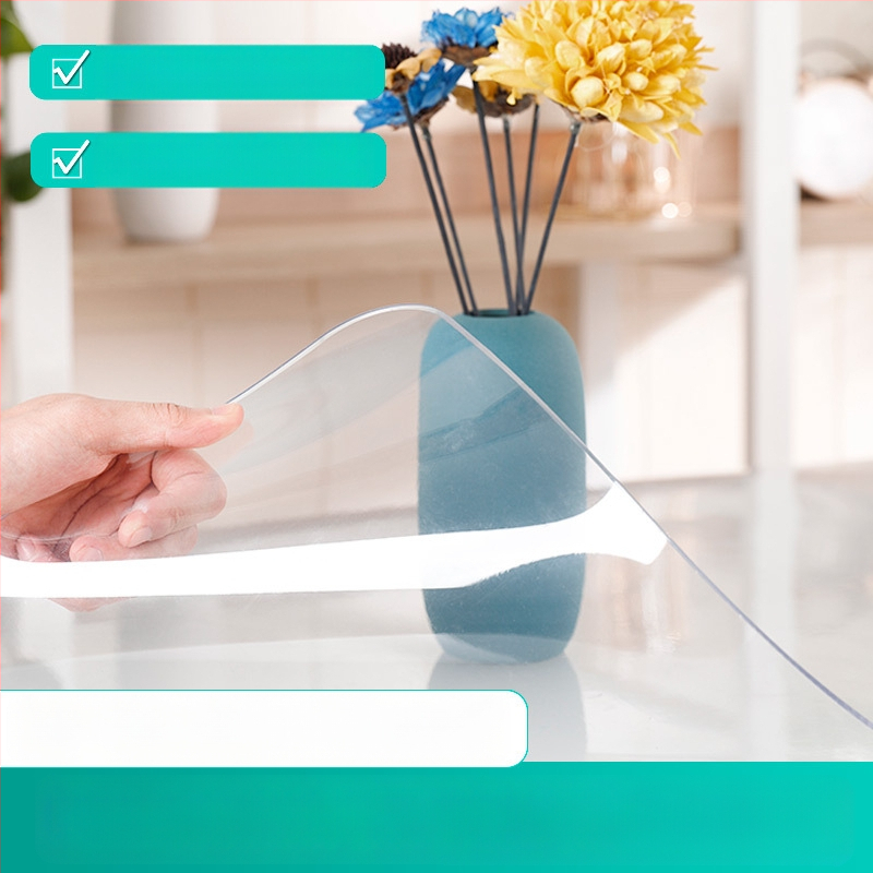 Правоъгълна прозрачна PVC подложка за нощно шкафче с матиран финиш – водоустойчива, прахоустойчивa, маслоустойчива, термоустойчива и устойчива на надраскване