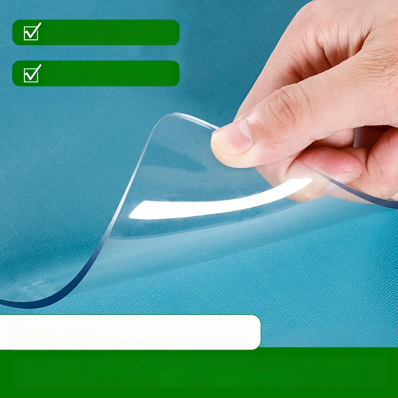 Правоъгълна прозрачна PVC подложка за нощно шкафче с матиран финиш – водоустойчива, прахоустойчивa, маслоустойчива, термоустойчива и устойчива на надраскване