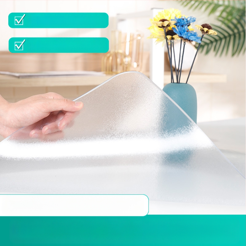 Правоъгълна прозрачна PVC подложка за нощно шкафче с матиран финиш – водоустойчива, прахоустойчивa, маслоустойчива, термоустойчива и устойчива на надраскване