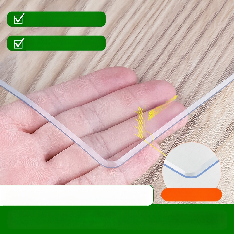 Правоъгълна прозрачна PVC подложка за нощно шкафче с матиран финиш – водоустойчива, прахоустойчивa, маслоустойчива, термоустойчива и устойчива на надраскване