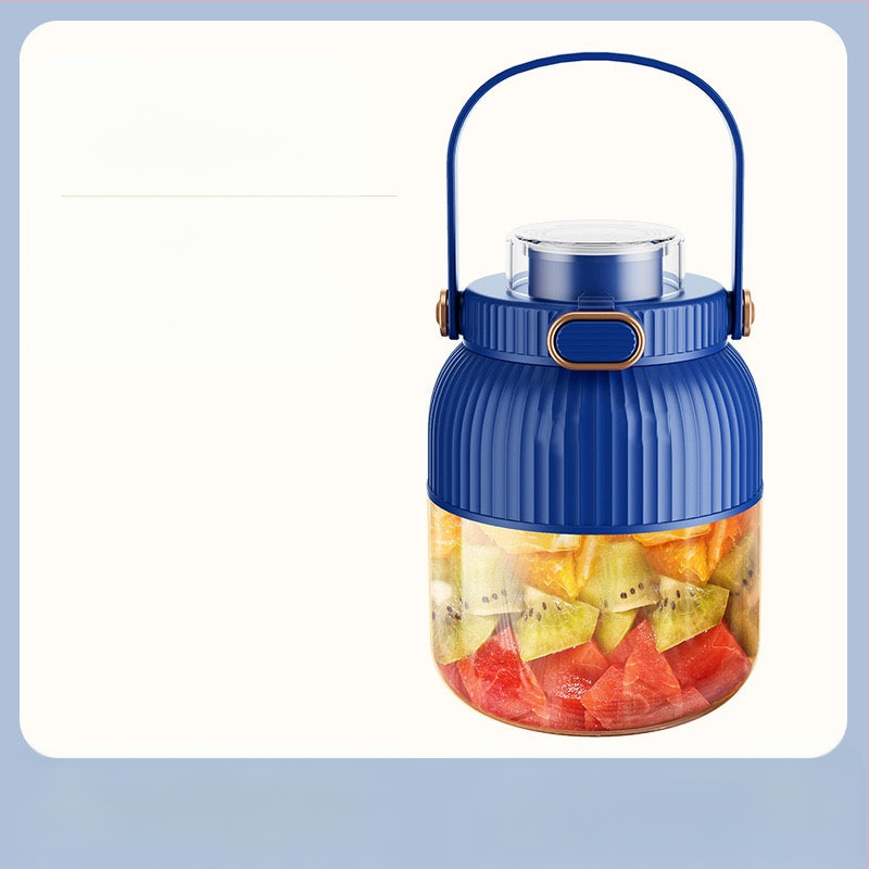 Nešiojamas vaisių ir daržovių sultų spaudimo aparatas, talpa 601–800 ml, galia 200 W, greitis 20001–22000 rpm, 5+ peilių, integruota baterija