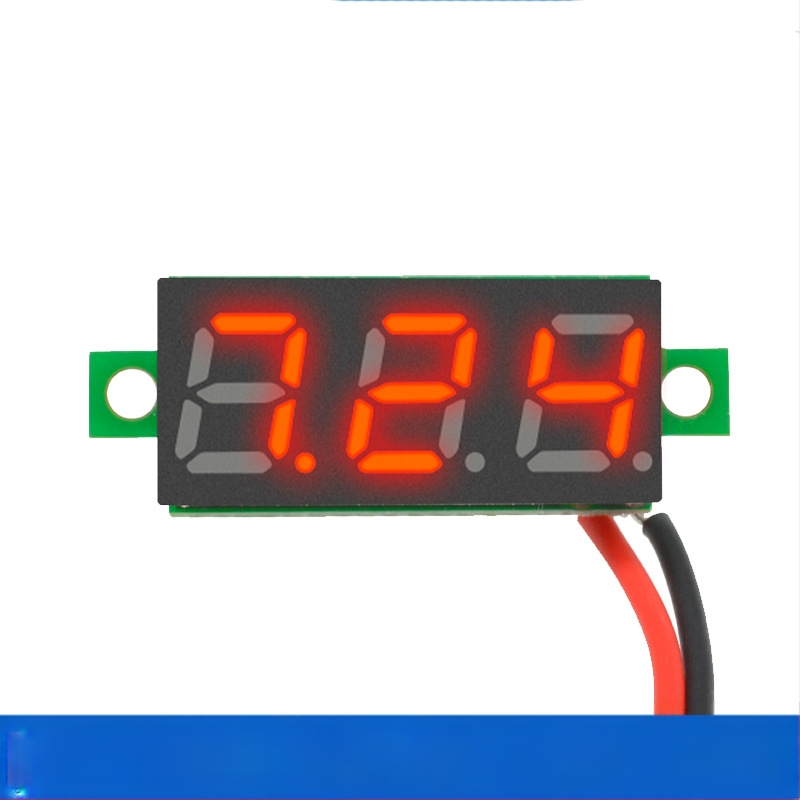 DC 0-100V мини волтметър за AC/DC с цифров дисплей, 2/3‑проводно свързване, за батерия на електрически автомобил