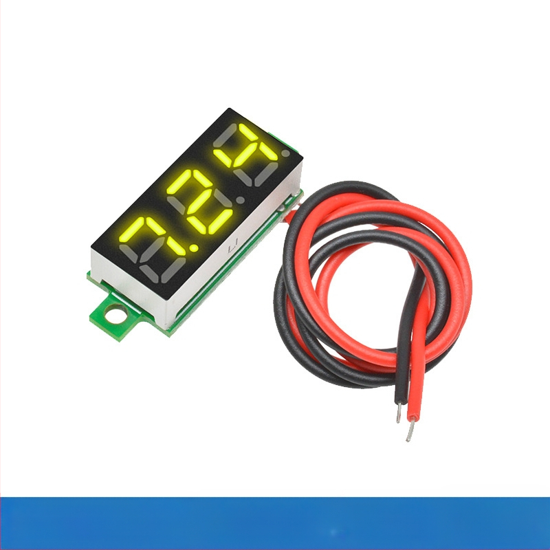 DC 0-100V мини волтметър за AC/DC с цифров дисплей, 2/3‑проводно свързване, за батерия на електрически автомобил