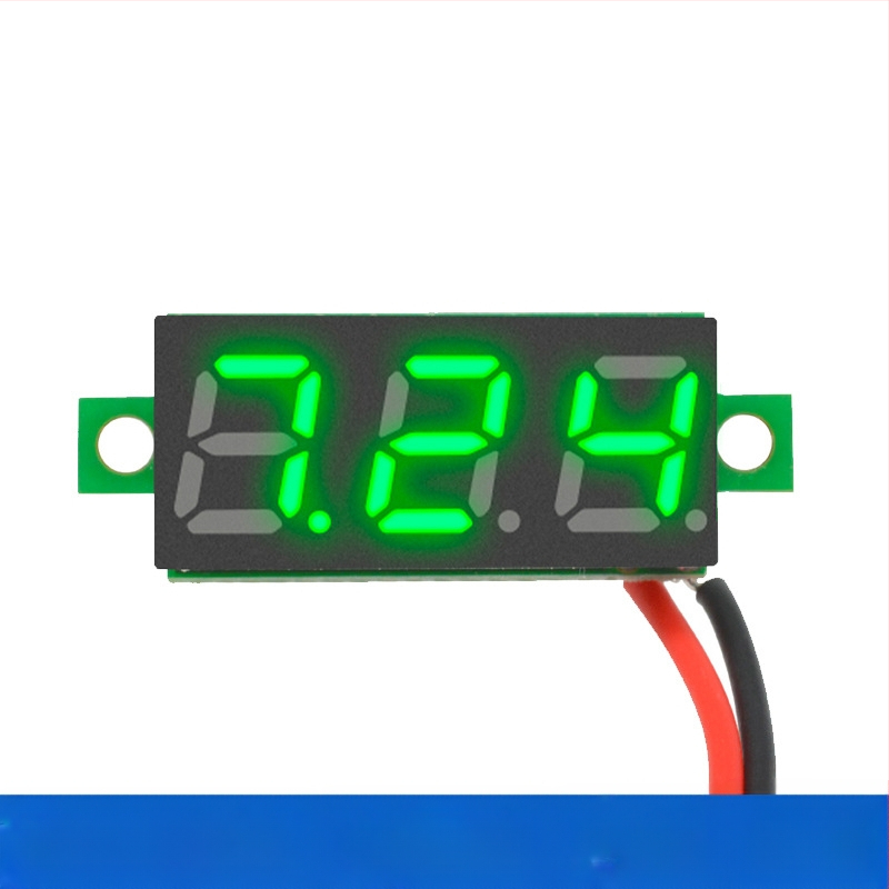 DC 0-100V мини волтметър за AC/DC с цифров дисплей, 2/3‑проводно свързване, за батерия на електрически автомобил