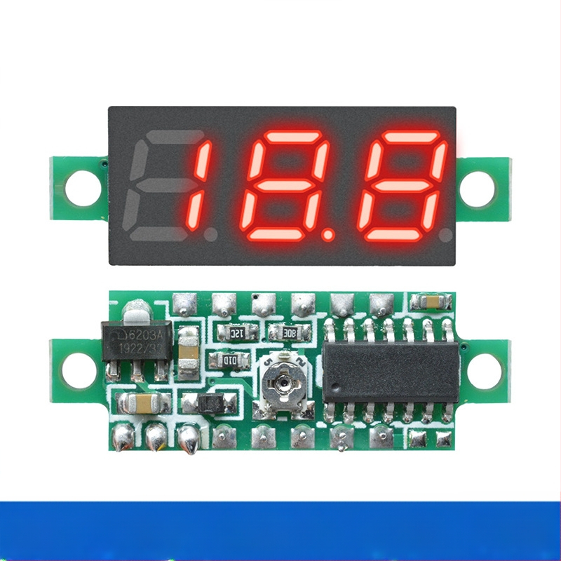 DC 0-100V мини волтметър за AC/DC с цифров дисплей, 2/3‑проводно свързване, за батерия на електрически автомобил