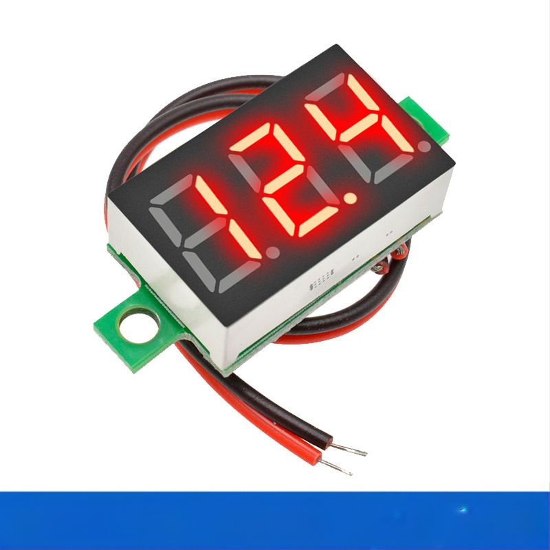 DC 0-100V мини волтметър за AC/DC с цифров дисплей, 2/3‑проводно свързване, за батерия на електрически автомобил