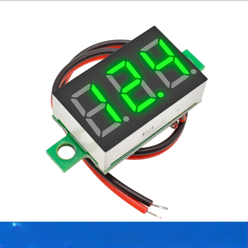 DC 0-100V мини волтметър за AC/DC с цифров дисплей, 2/3‑проводно свързване, за батерия на електрически автомобил