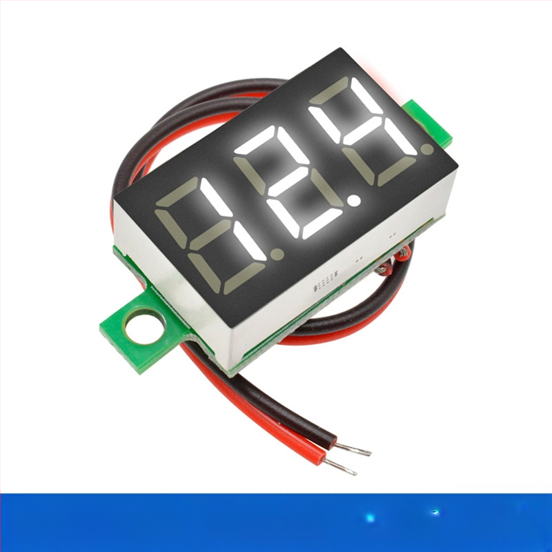 DC 0-100V мини волтметър за AC/DC с цифров дисплей, 2/3‑проводно свързване, за батерия на електрически автомобил