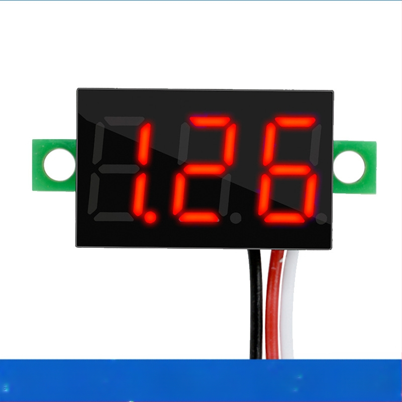 DC 0-100V мини волтметър за AC/DC с цифров дисплей, 2/3‑проводно свързване, за батерия на електрически автомобил