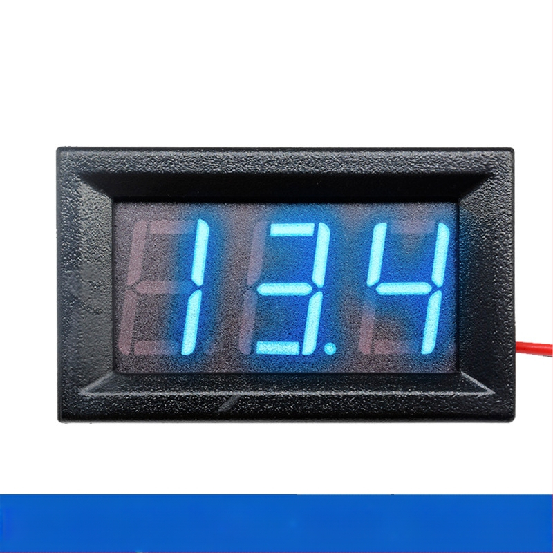 DC 0-100V мини волтметър за AC/DC с цифров дисплей, 2/3‑проводно свързване, за батерия на електрически автомобил