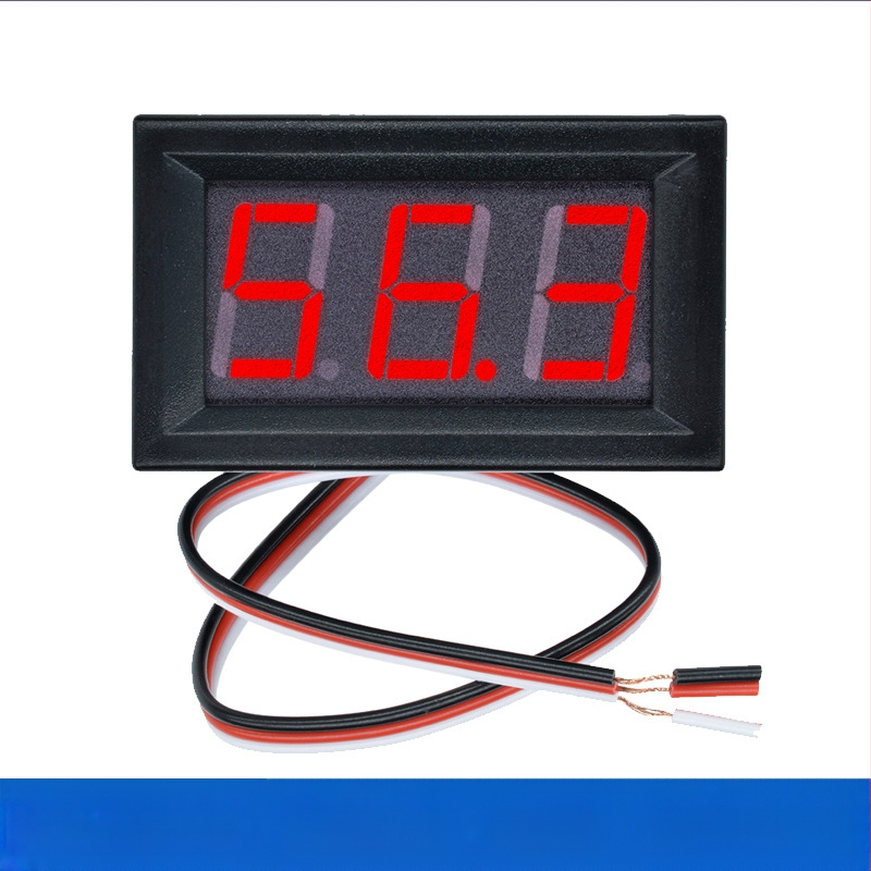 DC 0-100V мини волтметър за AC/DC с цифров дисплей, 2/3‑проводно свързване, за батерия на електрически автомобил