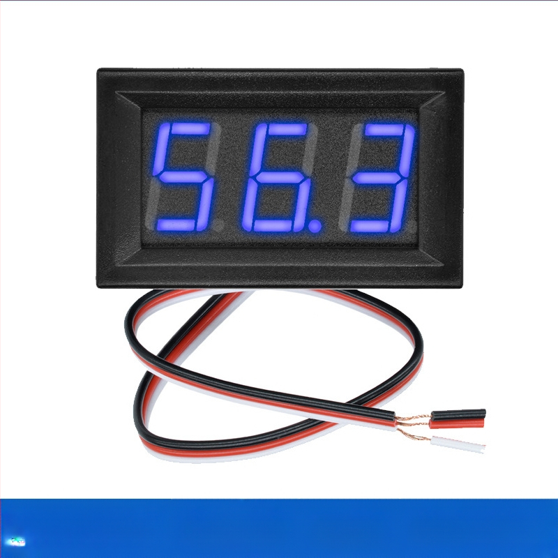 DC 0-100V мини волтметър за AC/DC с цифров дисплей, 2/3‑проводно свързване, за батерия на електрически автомобил