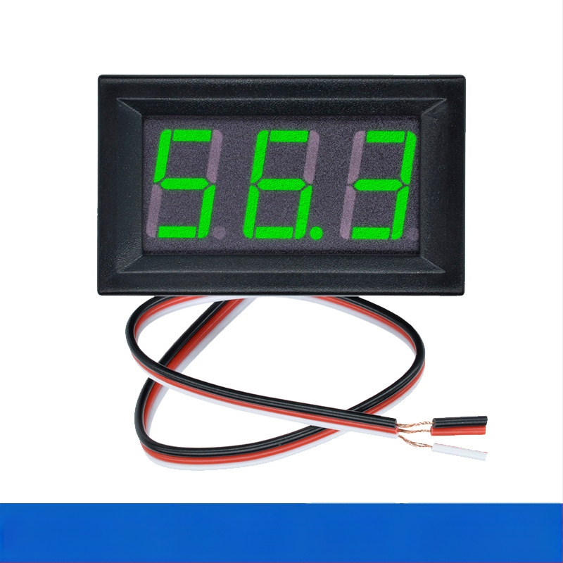 DC 0-100V мини волтметър за AC/DC с цифров дисплей, 2/3‑проводно свързване, за батерия на електрически автомобил