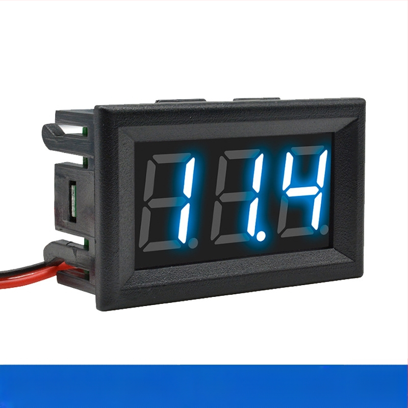 DC 0-100V мини волтметър за AC/DC с цифров дисплей, 2/3‑проводно свързване, за батерия на електрически автомобил