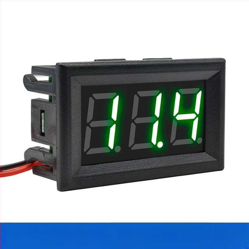 DC 0-100V мини волтметър за AC/DC с цифров дисплей, 2/3‑проводно свързване, за батерия на електрически автомобил