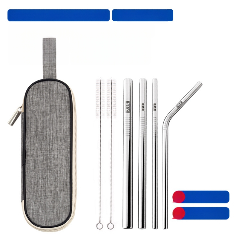 Gėrimų šiaudelis iš 316 nerūdijančio plieno, tiesūs, nešiojamas namų naudojimui su pienu, kava ar koše