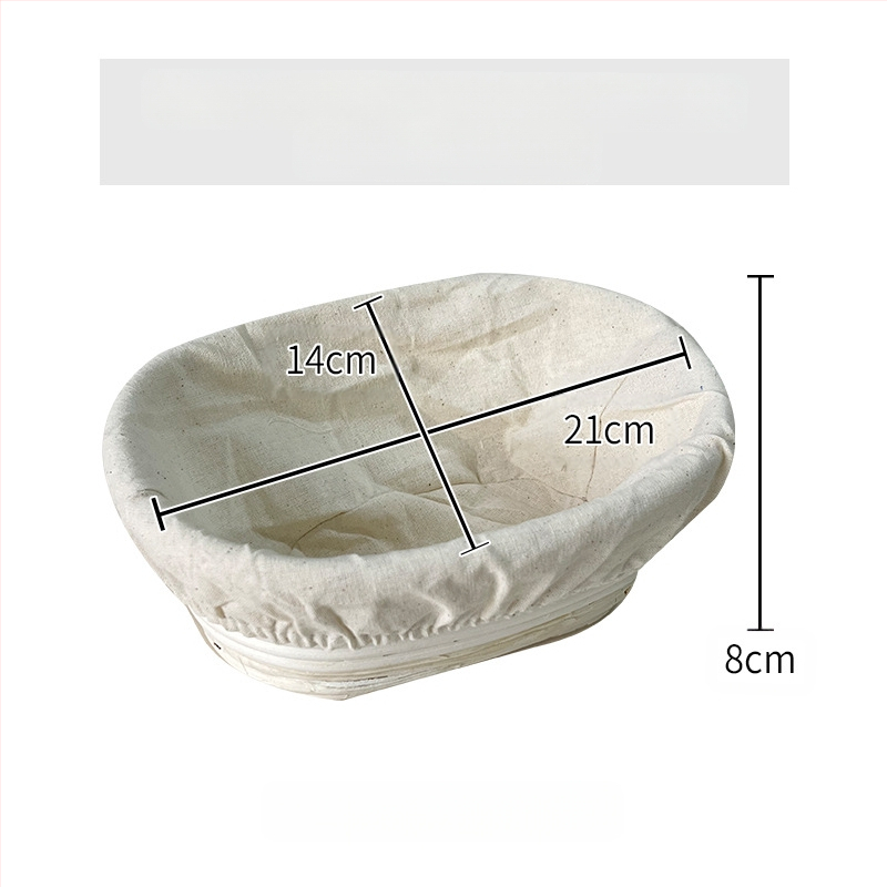 Rataninis duonos fermentacijos krepšys Europos stiliuje – kepimui ir laikymui, modernus minimalistinis stilius, kilmė: Vietnamas