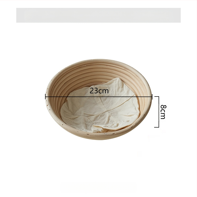 Rataninis duonos fermentacijos krepšys Europos stiliuje – kepimui ir laikymui, modernus minimalistinis stilius, kilmė: Vietnamas