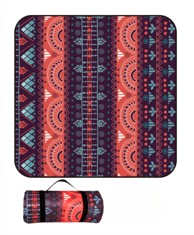 Piknik takaró flanelből és alumíniumfóliával, vízálló és nedvességálló, több személyes használatra, súly 1000 g