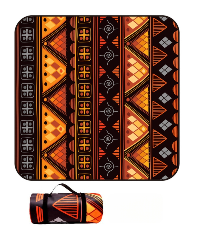 Piknik takaró flanelből és alumíniumfóliával, vízálló és nedvességálló, több személyes használatra, súly 1000 g