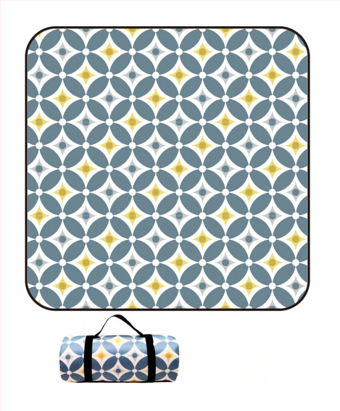 Piknik takaró flanelből és alumíniumfóliával, vízálló és nedvességálló, több személyes használatra, súly 1000 g