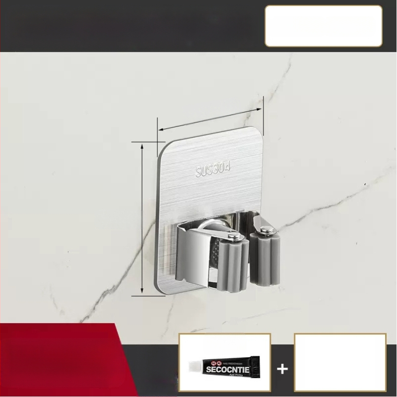 304 неръждаема стомана – държач за моп и мултифункционална закачалка за метла, баня, CE сертифициран полирана повърхност, Yong Qi, 0.5 кг, Сертификат CCI20070040CER