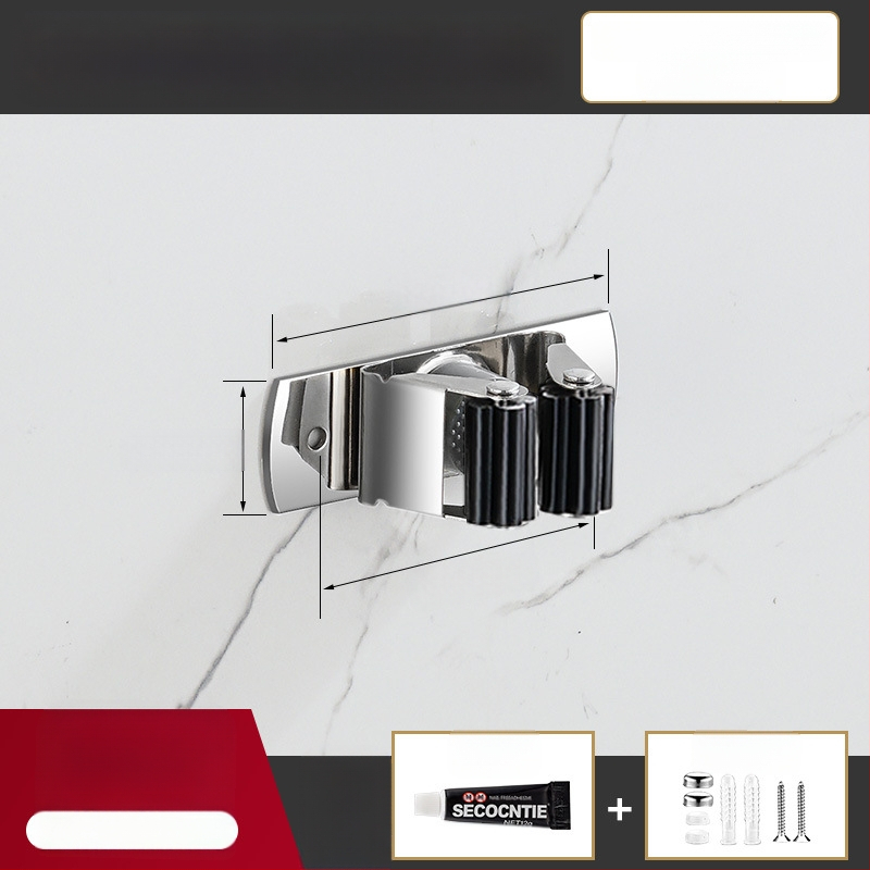 304 неръждаема стомана – държач за моп и мултифункционална закачалка за метла, баня, CE сертифициран полирана повърхност, Yong Qi, 0.5 кг, Сертификат CCI20070040CER