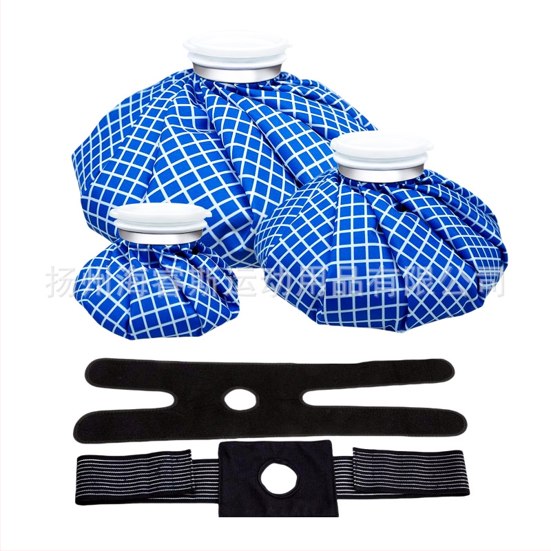 Šaldymo maišelis su languotu audiniu, 1500 ml, dviejų temperatūrų šaltas/šildomas kompresas, nešiojamas, su vandens užpildymu ir dirželiu