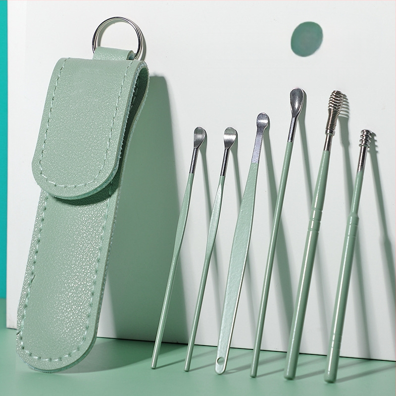 Σετ κουταλιών αυτιών με φορητό σπειροειδή σχεδιασμό; υλικό: χάλυβας άνθρακα; μάρκα: Other; για παιδιά και ενήλικες