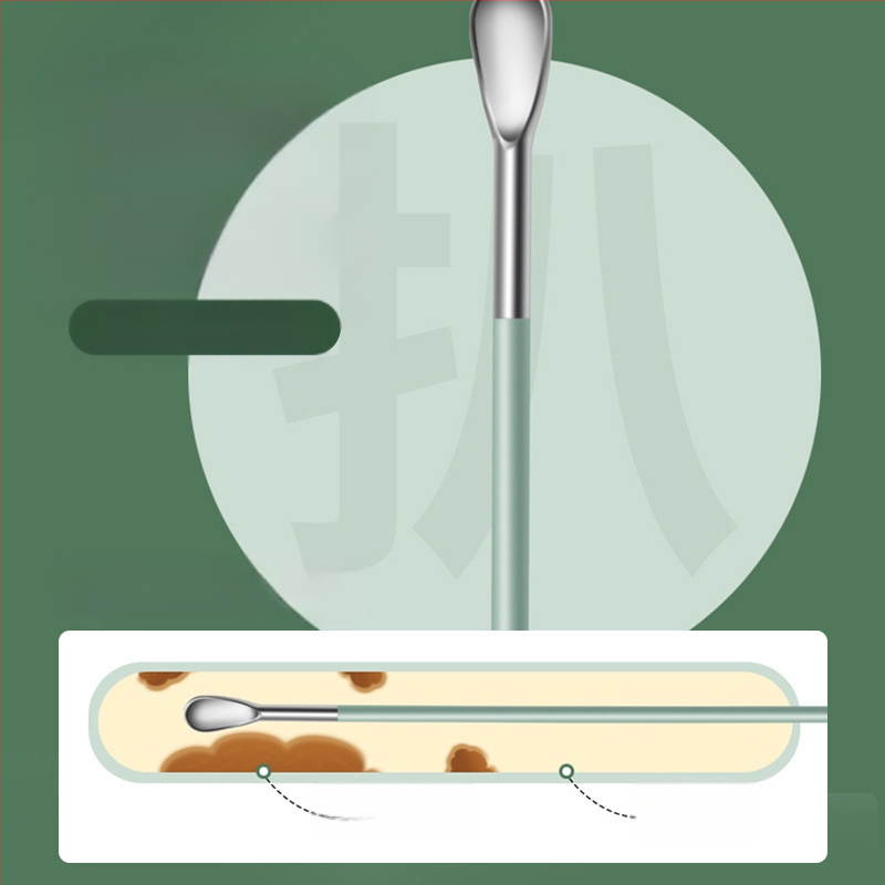 Σετ κουταλιών αυτιών με φορητό σπειροειδή σχεδιασμό; υλικό: χάλυβας άνθρακα; μάρκα: Other; για παιδιά και ενήλικες