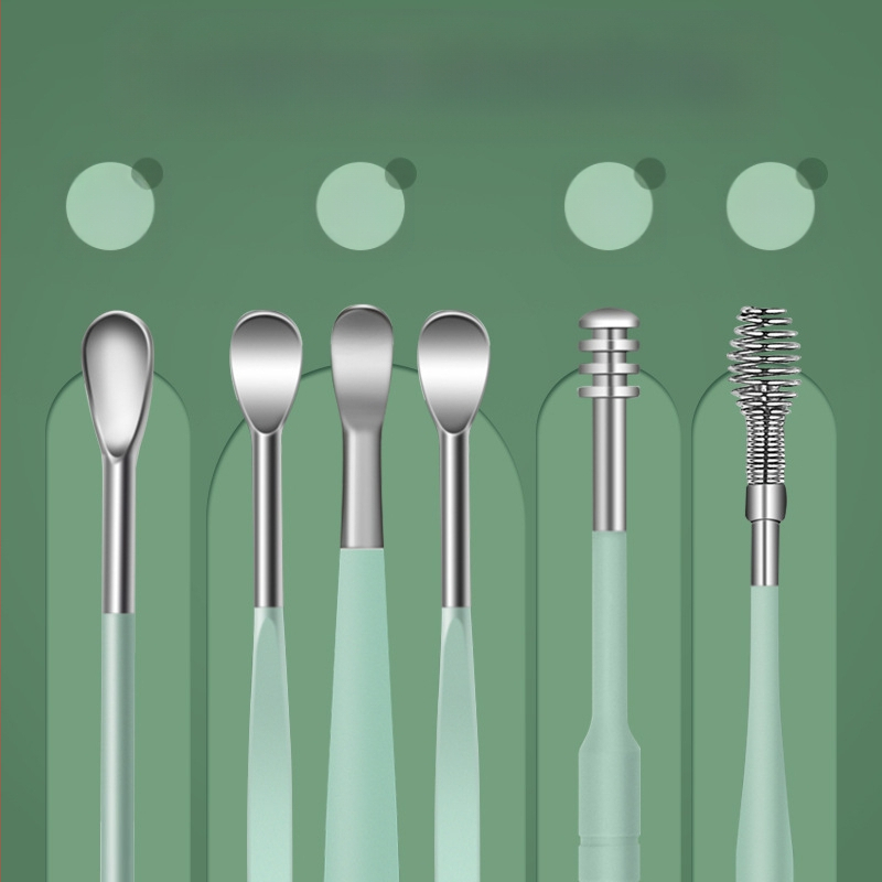 Σετ κουταλιών αυτιών με φορητό σπειροειδή σχεδιασμό; υλικό: χάλυβας άνθρακα; μάρκα: Other; για παιδιά και ενήλικες