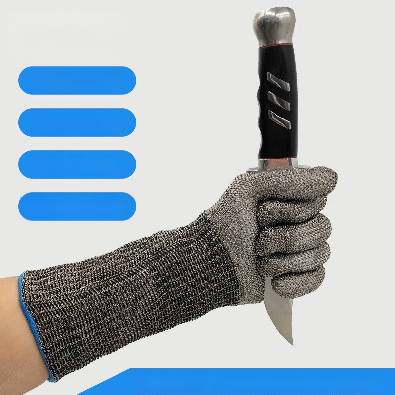 Mori kirpimo atsparios pirštinės 5 lygio, plieno vielos pirštinės mėsai ir žuviai apdoroti