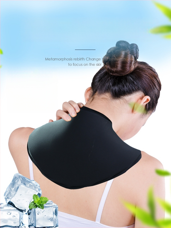 Pečių ir kaklo šaldymo paketas su spandekso užvalkalu, kietas gelis, tinkamas jogai ir sveikatos masažai, pakuotė 20 vienetų