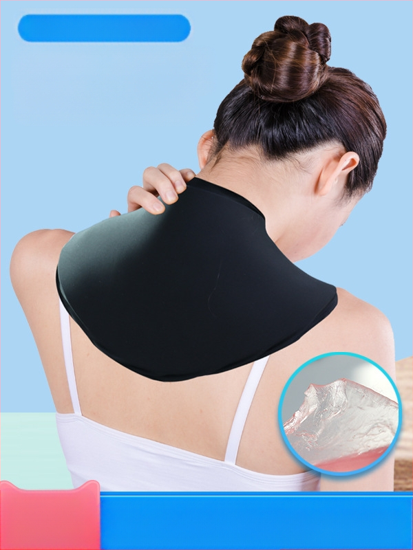 Pečių ir kaklo šaldymo paketas su spandekso užvalkalu, kietas gelis, tinkamas jogai ir sveikatos masažai, pakuotė 20 vienetų