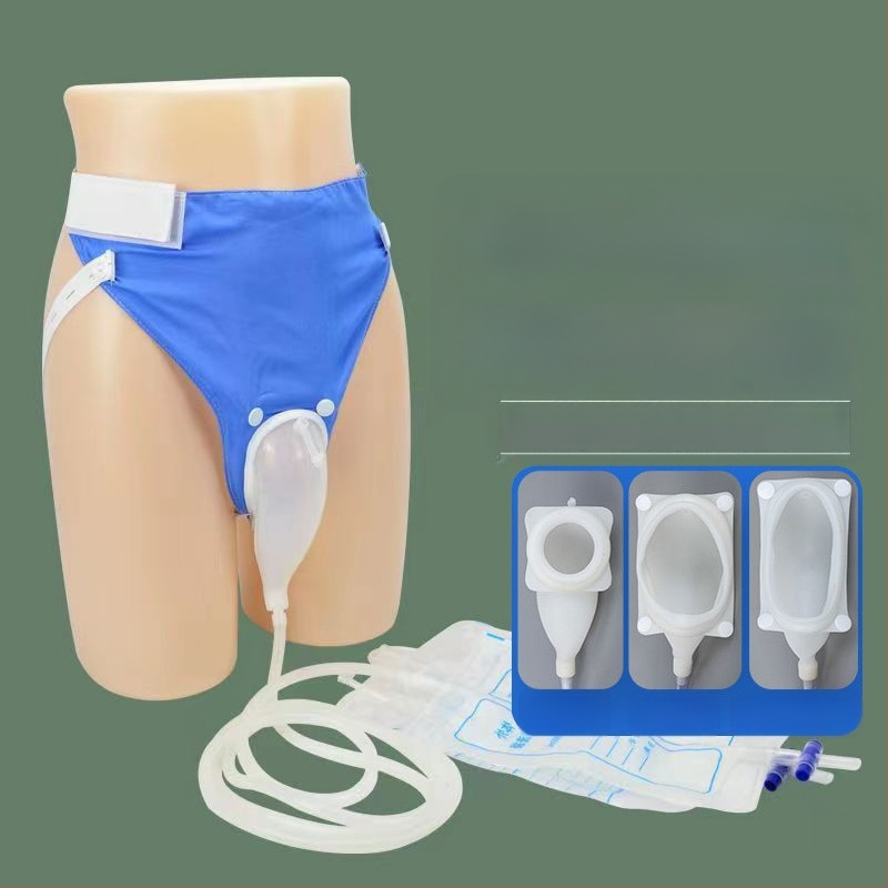 Silikoninis šlapimo indas vyresnio amžiaus žmonėms, kvėpuojantis tinklas, unisex, lovos naudojimui