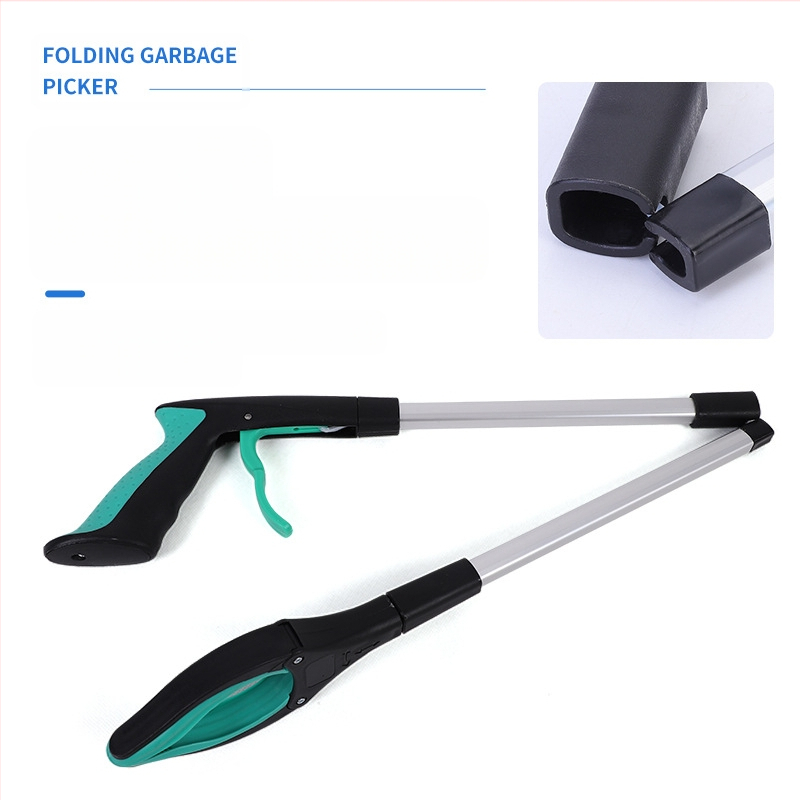 Lanwei sulankstomas šiukšlių klipsas, metalo-plast konstrukcija, nešiojamas šiukšlių rinkimo įrankis, 60 vnt./ dėžutė, 160 g, kvadrato forma