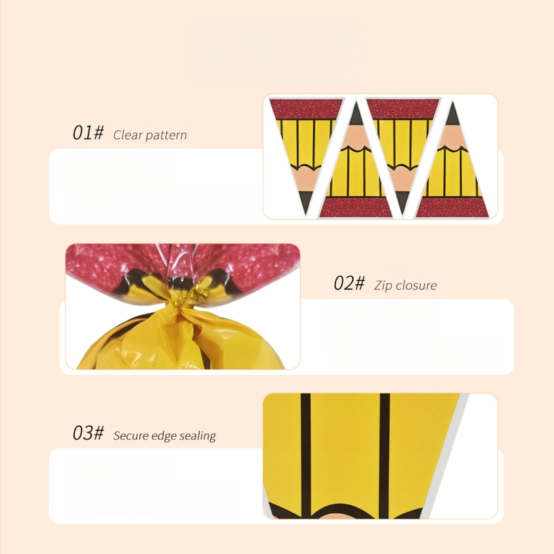 OPP skaidrus koninis maišelis bendram maisto pakuotėi, pieštuko trikampio dizainas, kasdienė gamybos galia 200000 vnt, Hongran trading