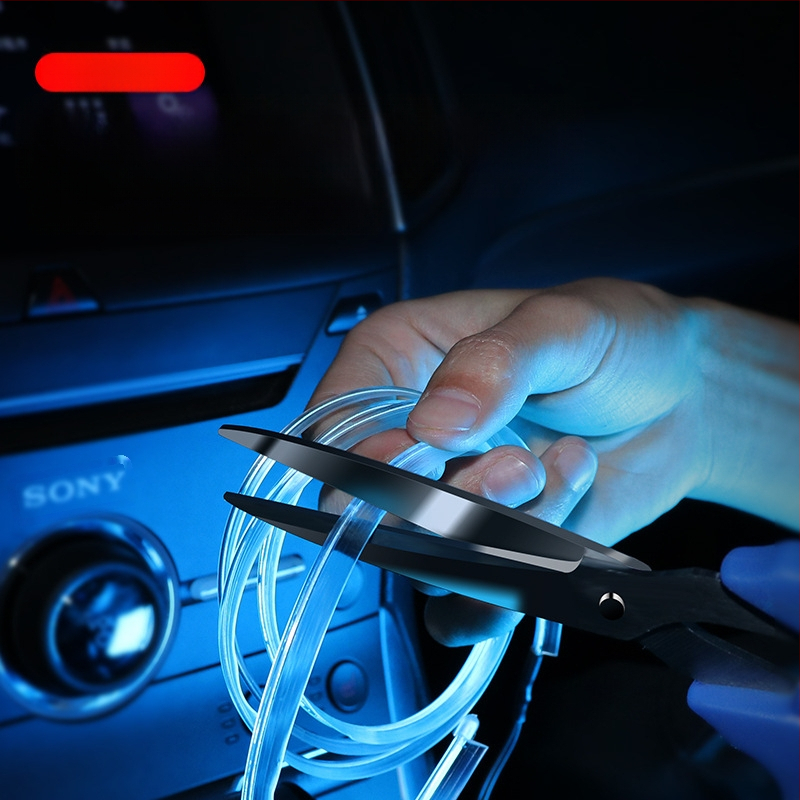 EL malas LED iekšējās atmosfēras lentes automobiļiem, 5W, 12V/5V, 1.2A, modelis 087, universāla saderība