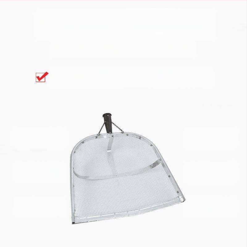 Cinkuotas geležies grūdų sietas su didelėmis skylėmis ir storesniu tinkleliu, skirtas kukurūzams, žemės riešutams ir kaštainiams, pritaikomas