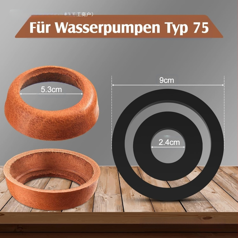 Ketaus rankinis vandens siurblys priedas šulinio vandeniui – oda dubuo, oda pagalvėlė ir oda žiedas; Qt, kodas Byamz8wx