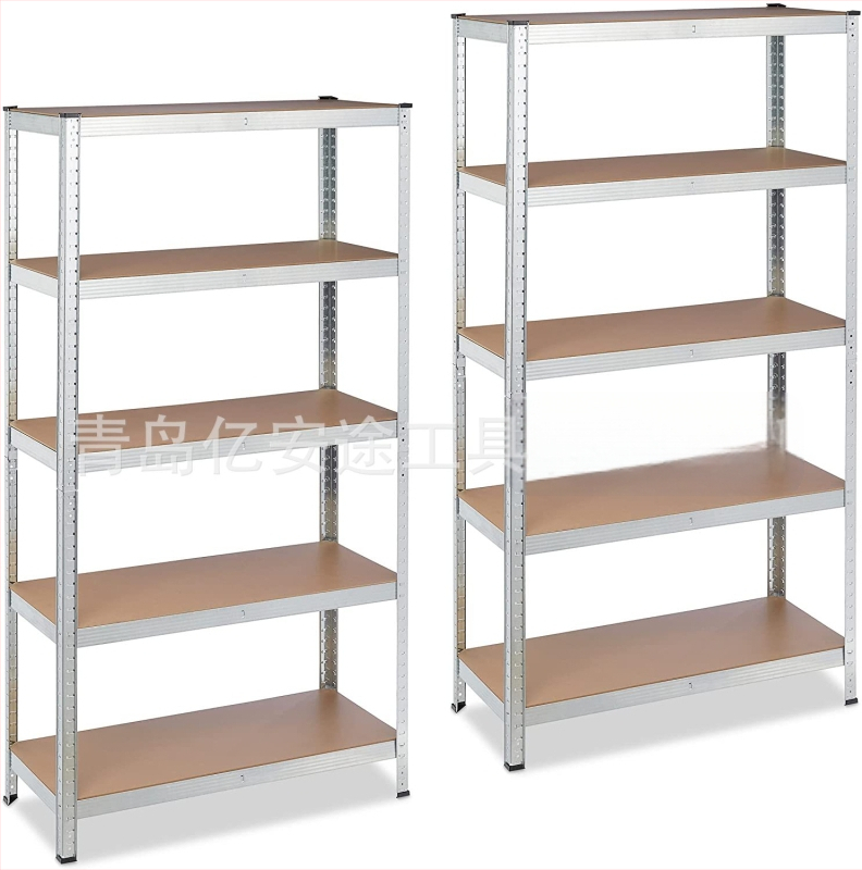 Sunkios sandėliavimo lentynos maisto produktams laikymui, plienas + medis, laminato storis 6–12