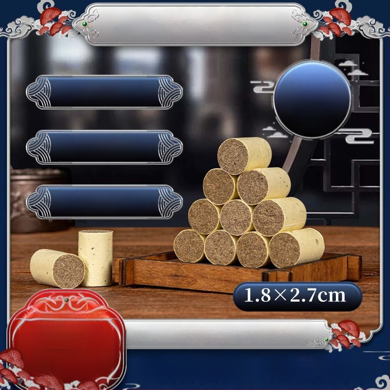 Kamenné valcované moxa tyčinky, trojročné Artemisia, Model AZ-054, balenie 54 kusov