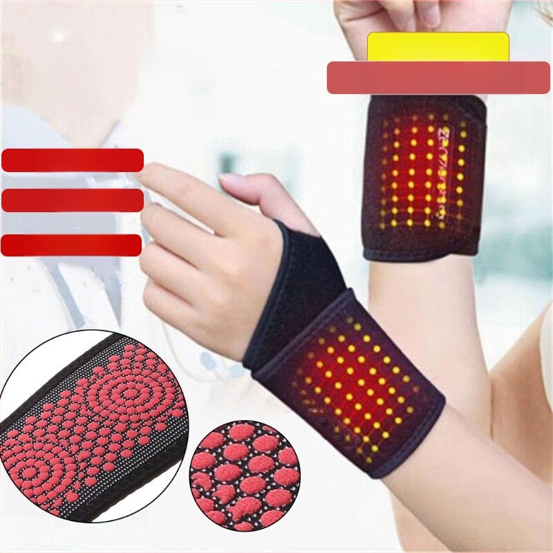 Нагряваща защита за китката с магнитна терапия и инфрачервени частици – унисекс спортна китка за навяхвания