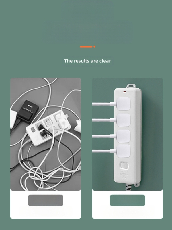 Hálózati hosszabbító tartó és kábelrendező — falra szerelhető csatlakozó és kábelrendező, akasztó a különböző tárgyakhoz (Anyag: műanyag; Stílus: Egyéb; Márka: Egyéb; Kategória: Egyéb rendező és porvédő eszközök)