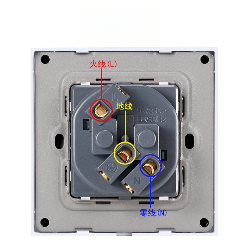 AOBA 16A prancūziško stiliaus sieninis lizdas, 86 tipo panelė, Europos standartas