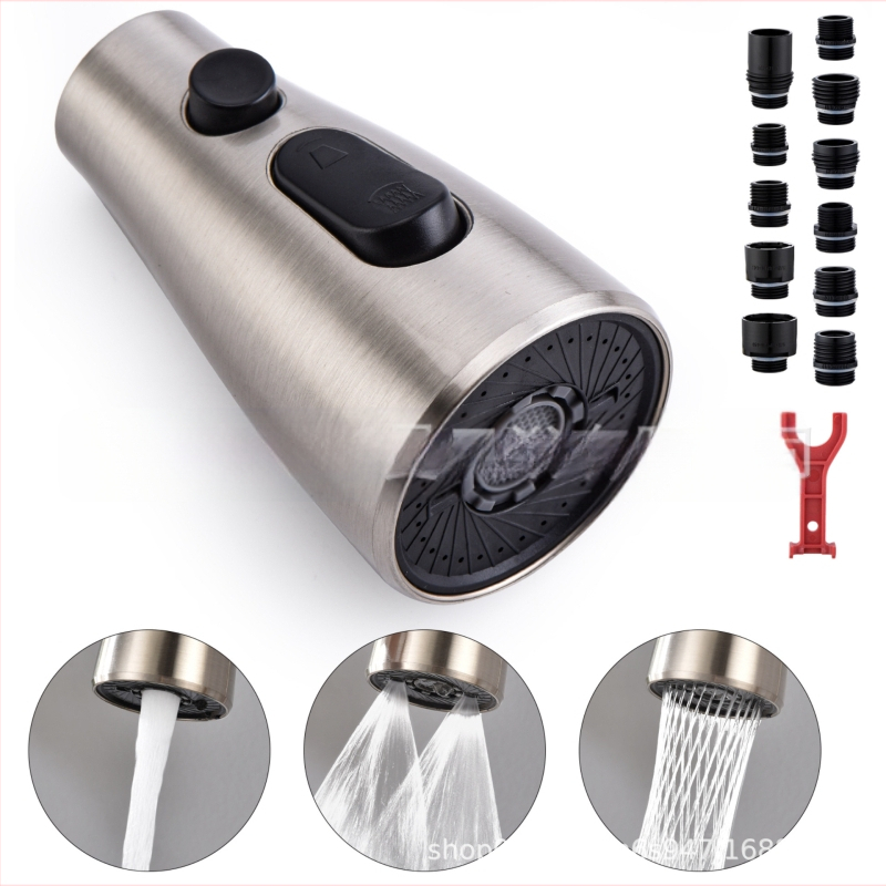 Virtuves krānu pagarinātājs ar izvelkamu galviņu, 11 gab komplekts, modelis A100, ABS materiāls, vienas rokas vadība