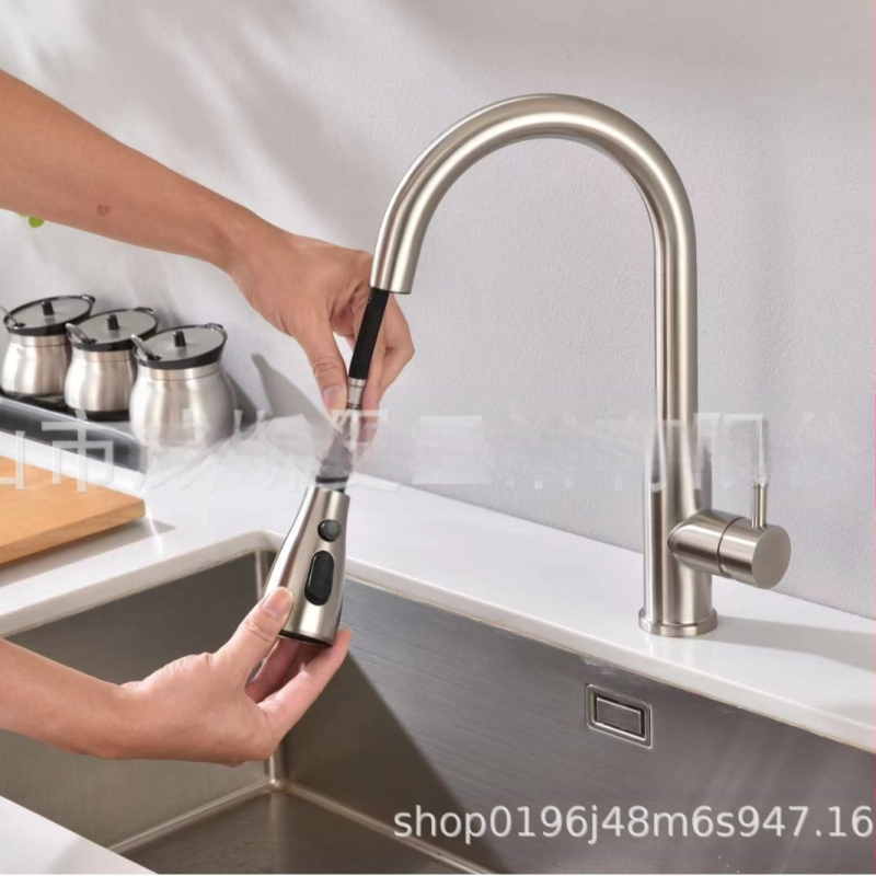 Virtuves krānu pagarinātājs ar izvelkamu galviņu, 11 gab komplekts, modelis A100, ABS materiāls, vienas rokas vadība